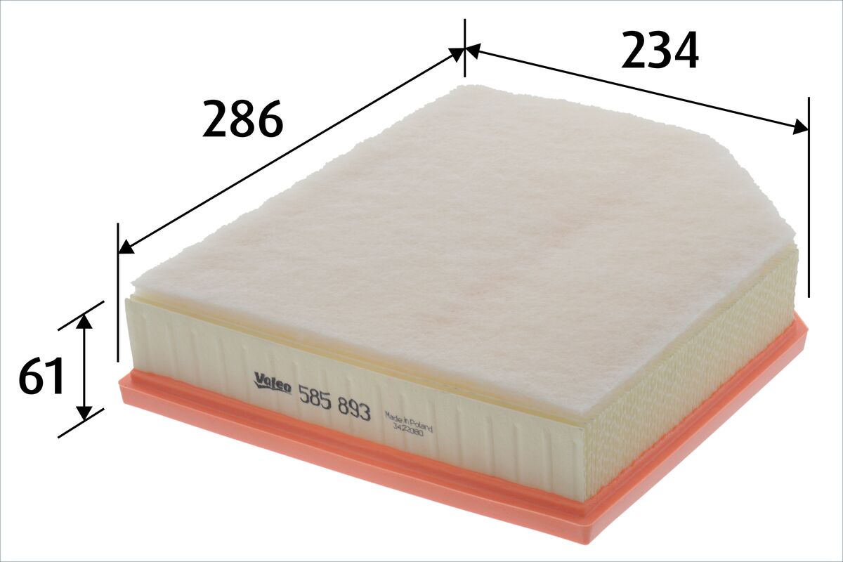 VALEO 585893 Air Filter for VOLVO